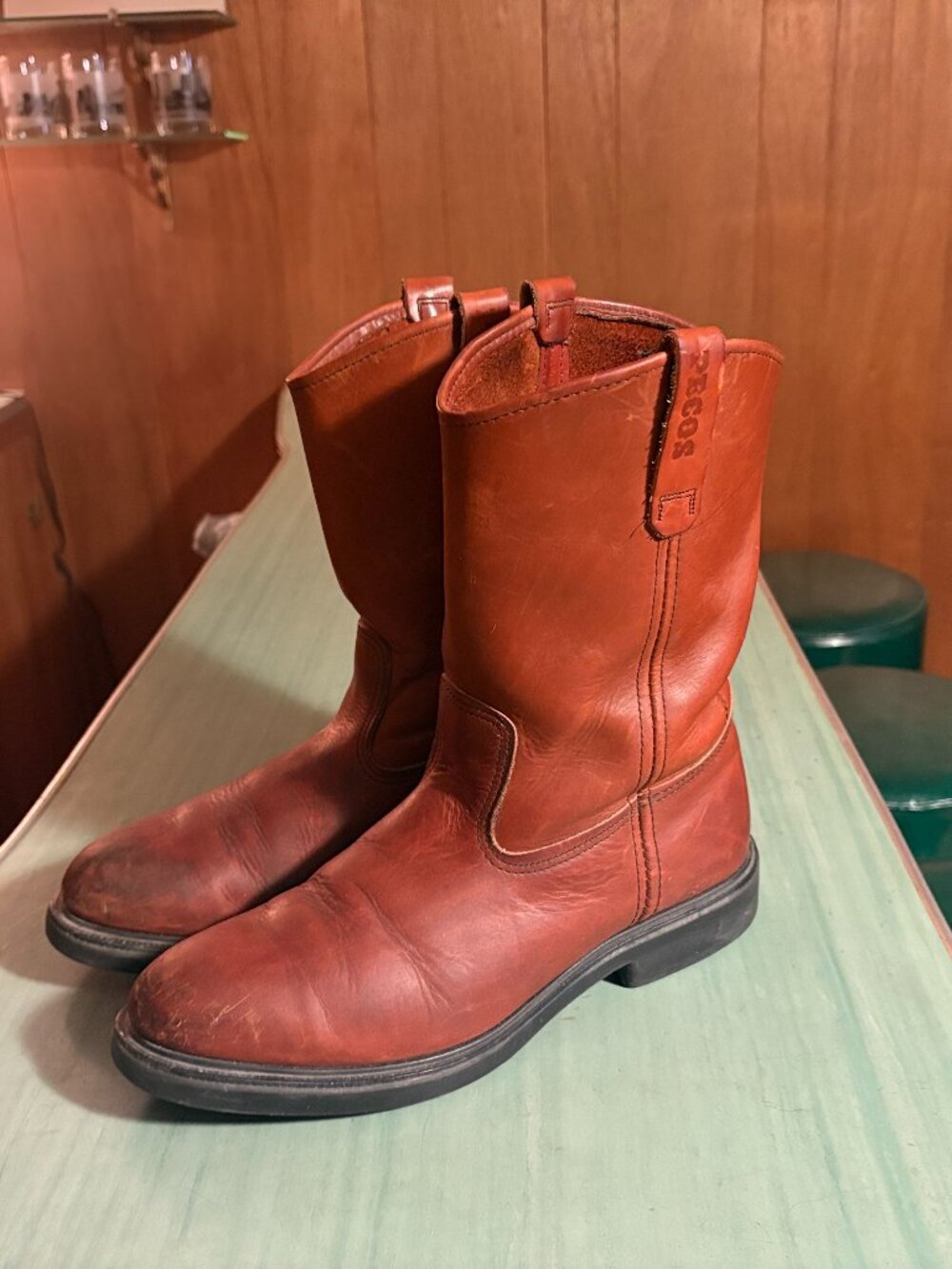 Vintage Mens Red Wing Pecos Soft Toe Work Farm Boots Size 11 D